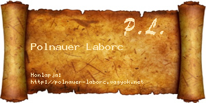 Polnauer Laborc névjegykártya